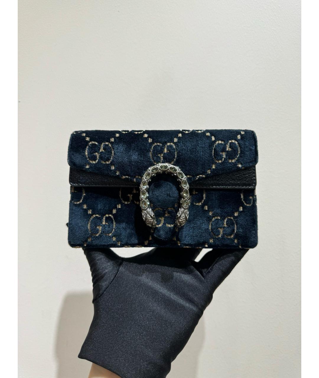 GUCCI Черная бархатная сумка через плечо, фото 2