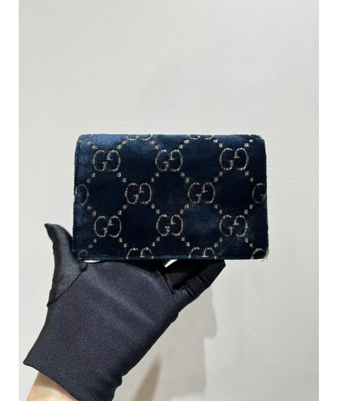 GUCCI Черная бархатная сумка через плечо, фото 3