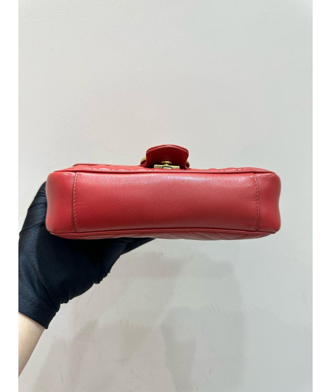 GUCCI Красная кожаная сумка через плечо, фото 4