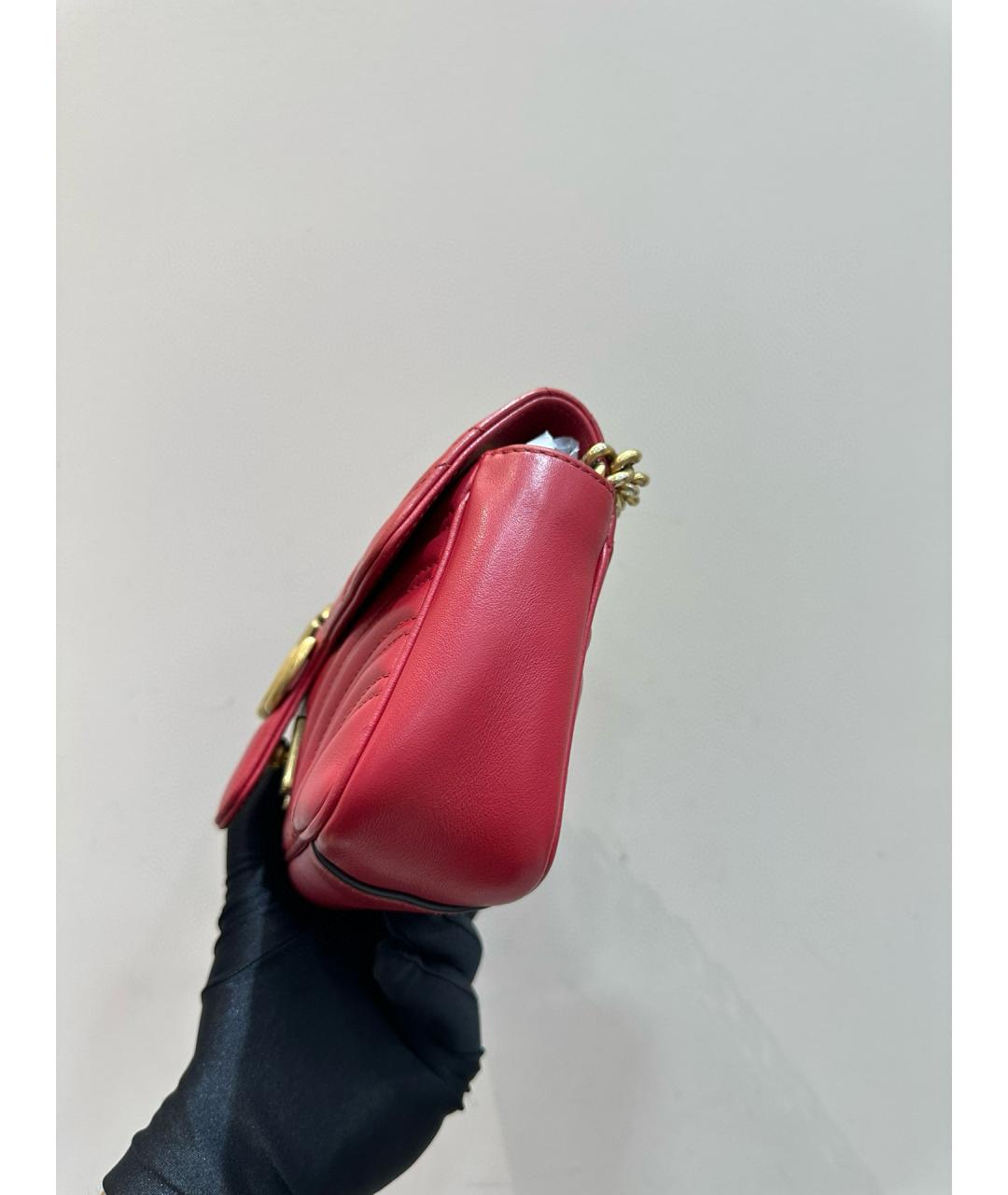 GUCCI Красная кожаная сумка через плечо, фото 5