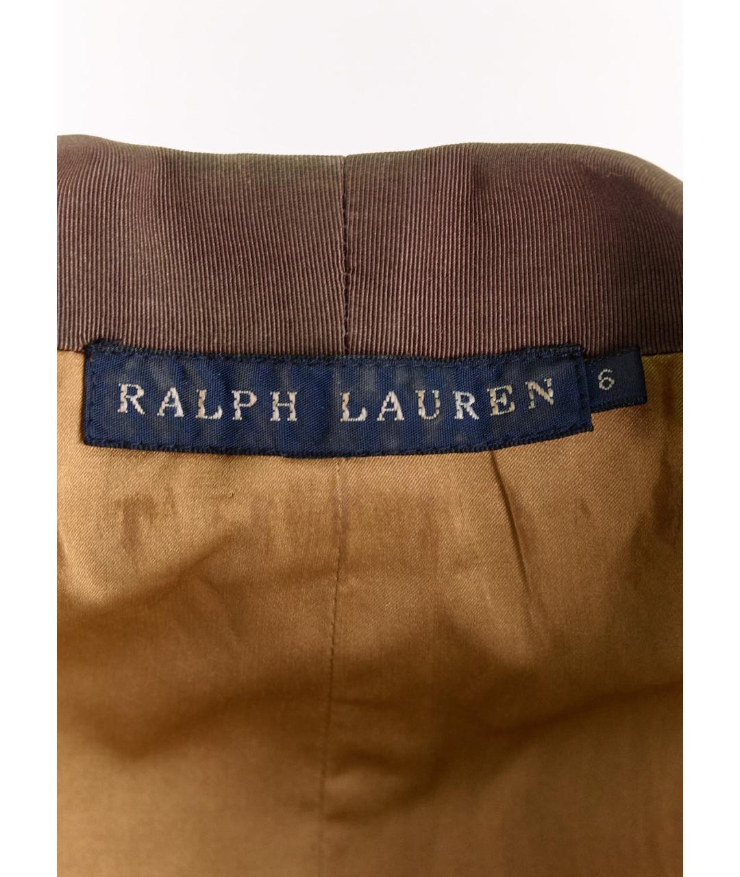 RALPH LAUREN Коричневая хлопковая жилетка, фото 3