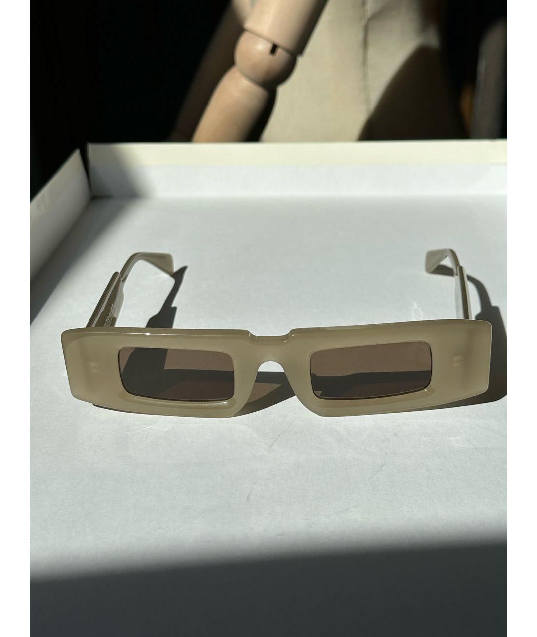 KUBORAUM Бежевые пластиковые солнцезащитные очки, фото 8