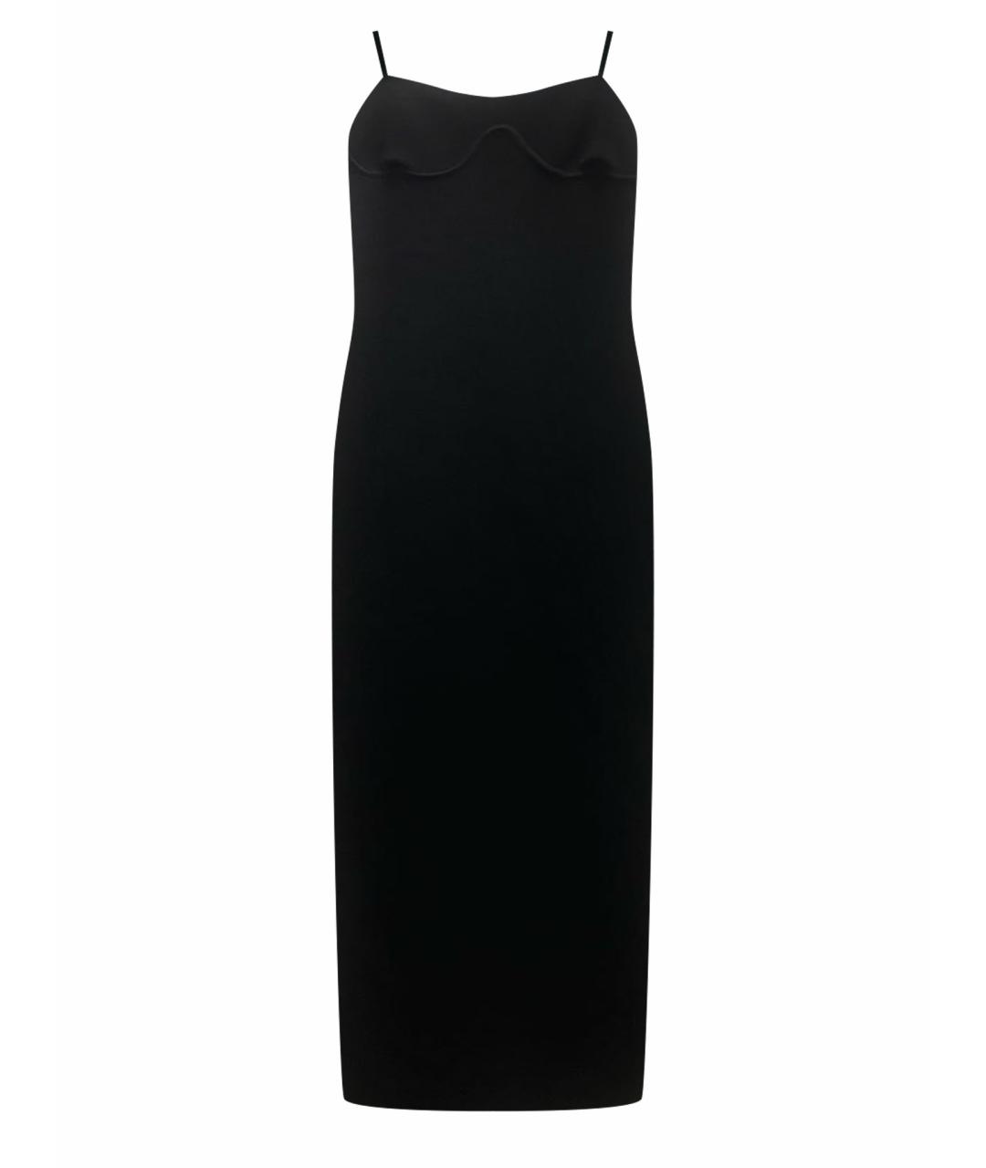 NANUSHKA Черное вискозное повседневное платье, фото 1