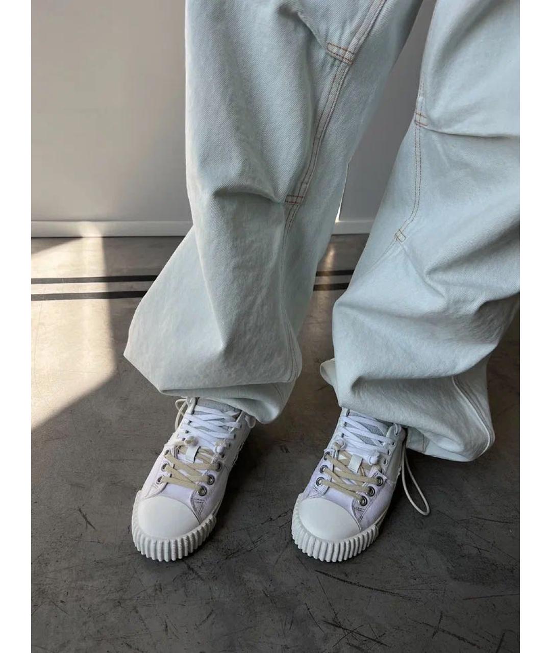 MAISON MARGIELA Белые кожаные кеды, фото 6