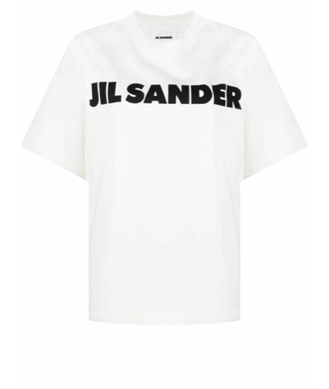 JIL SANDER Белая хлопковая футболка, фото 1