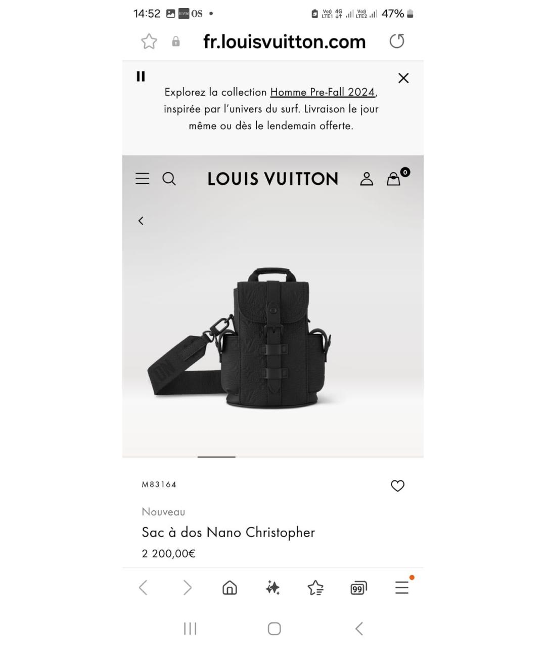 LOUIS VUITTON Черный кожаный рюкзак, фото 8