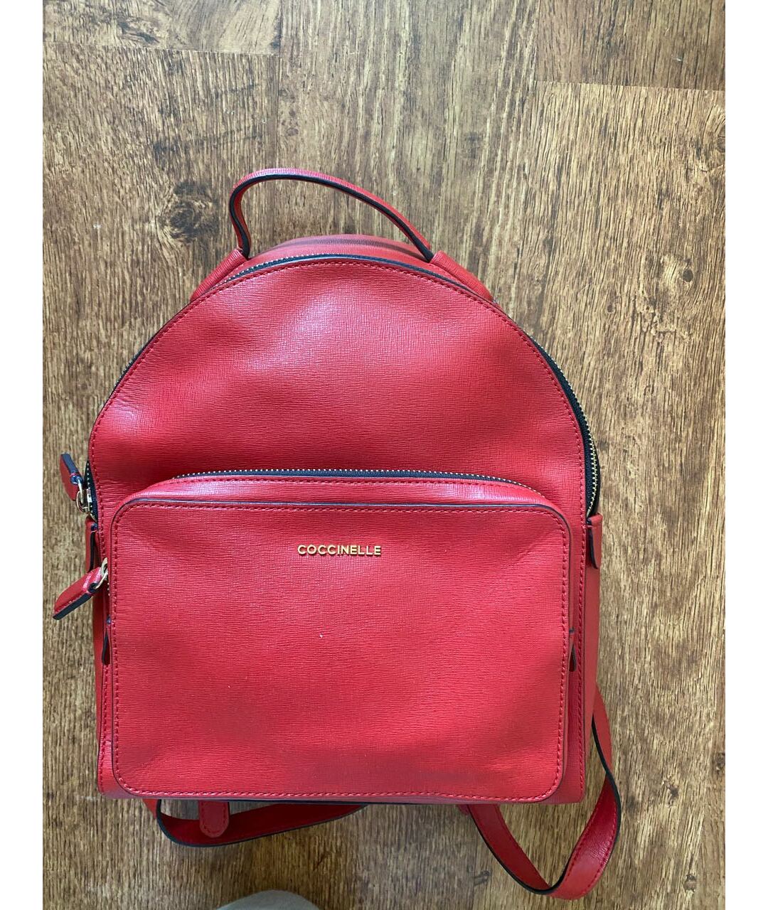 COCCINELLE Красный кожаный рюкзак, фото 4