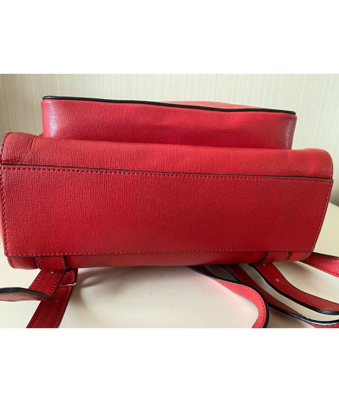 COCCINELLE Красный кожаный рюкзак, фото 3