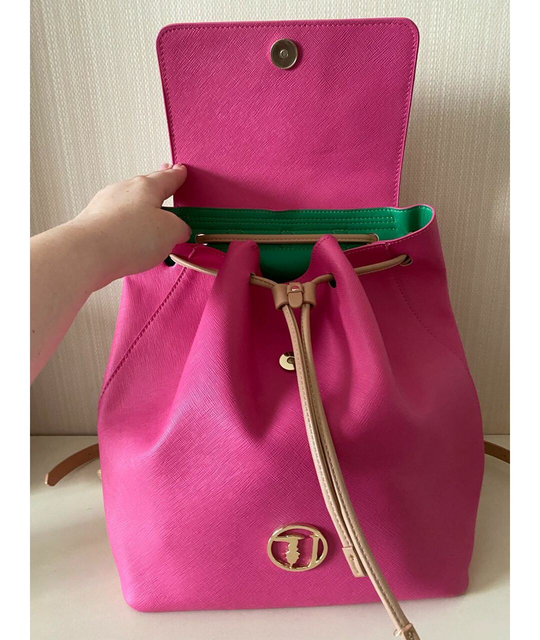 TRUSSARDI Розовый рюкзак, фото 3