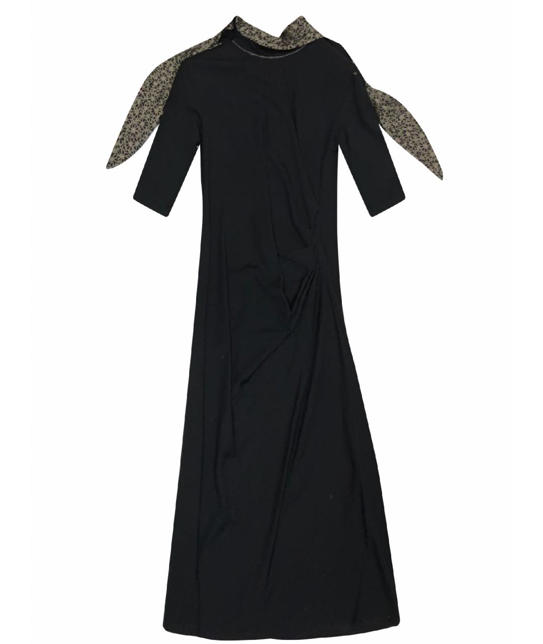 BRUNELLO CUCINELLI Черное шерстяное повседневное платье, фото 1