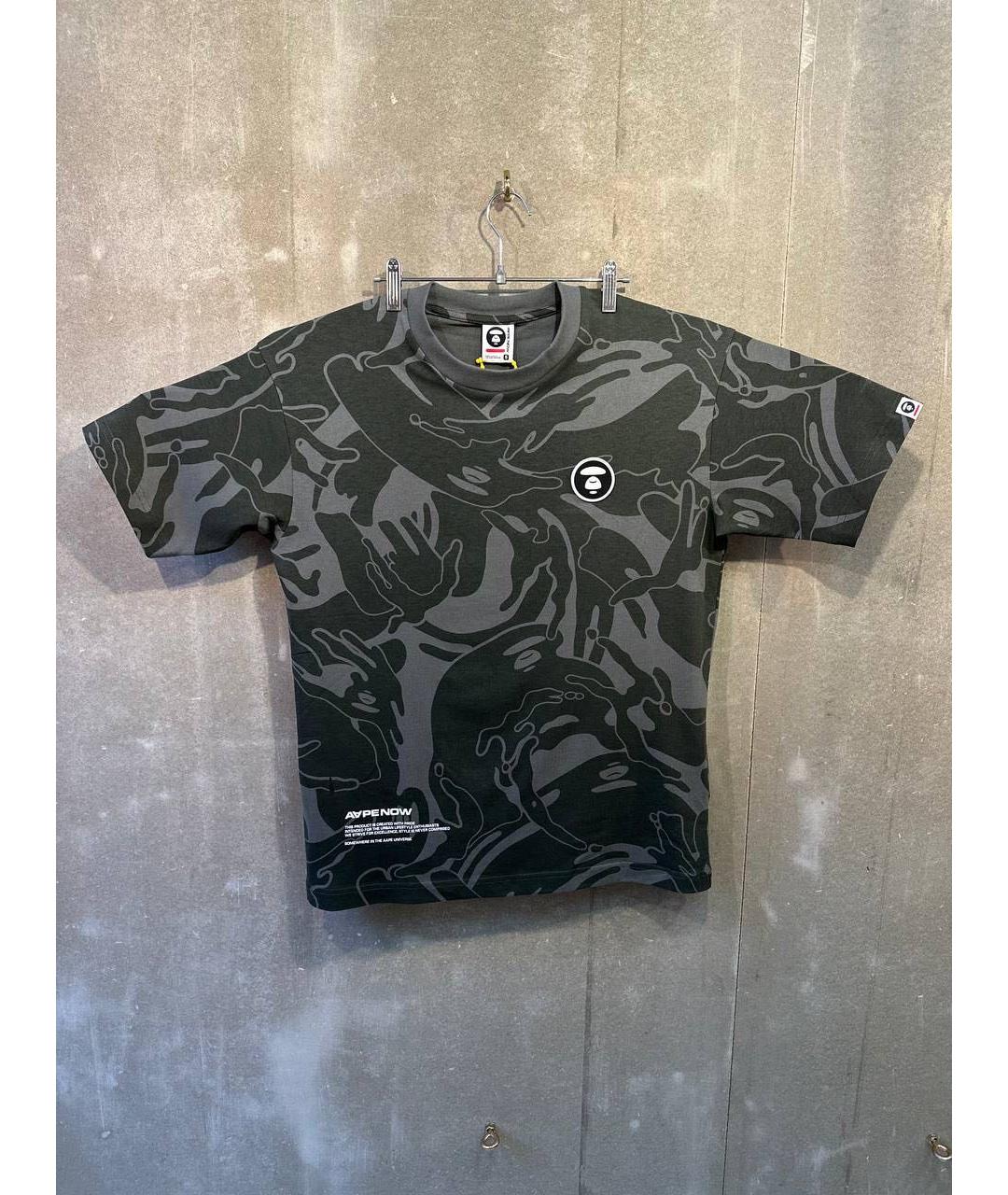 A BATHING APE Зеленая хлопковая футболка, фото 8