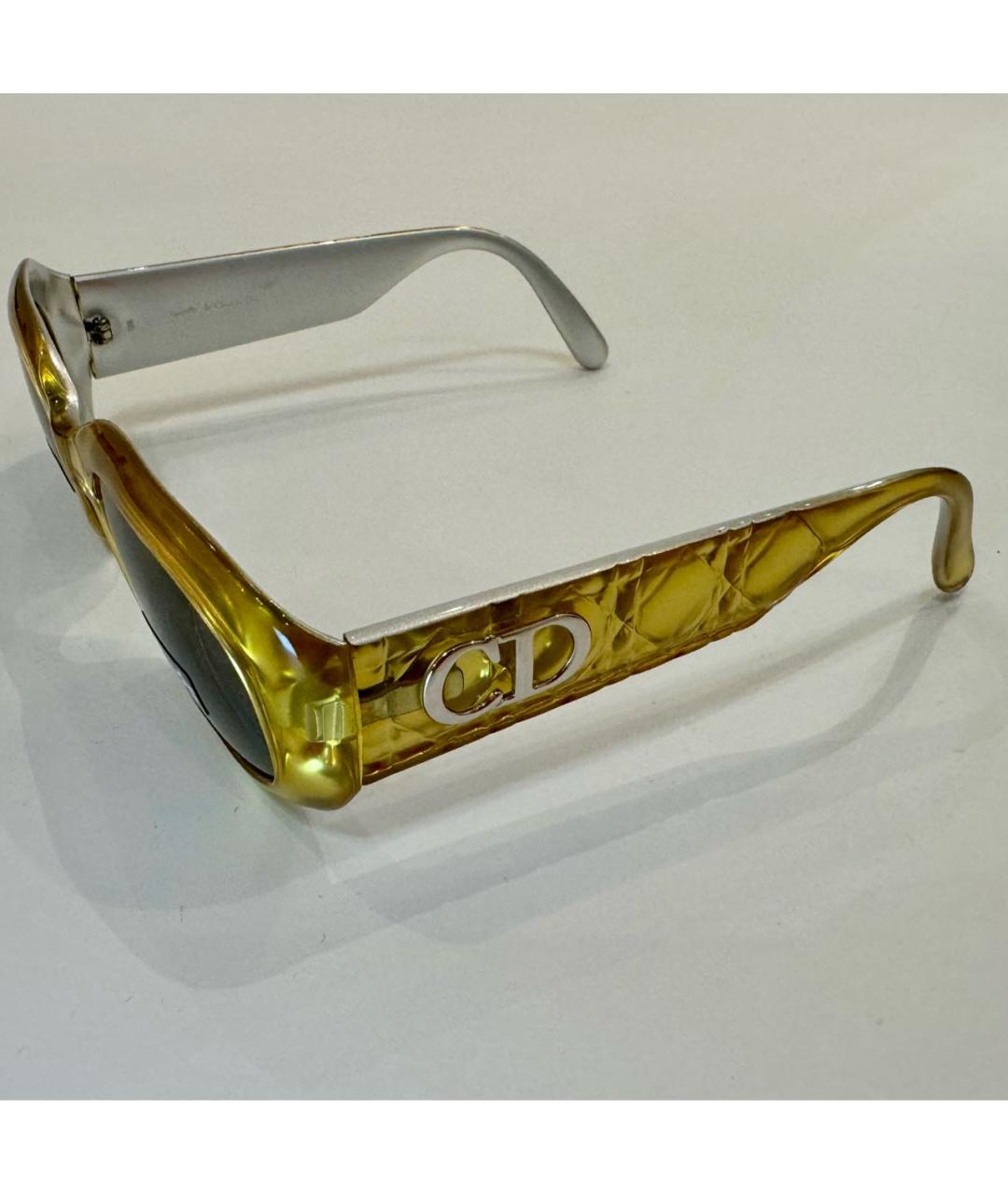 CHRISTIAN DIOR PRE-OWNED Золотые пластиковые солнцезащитные очки, фото 3