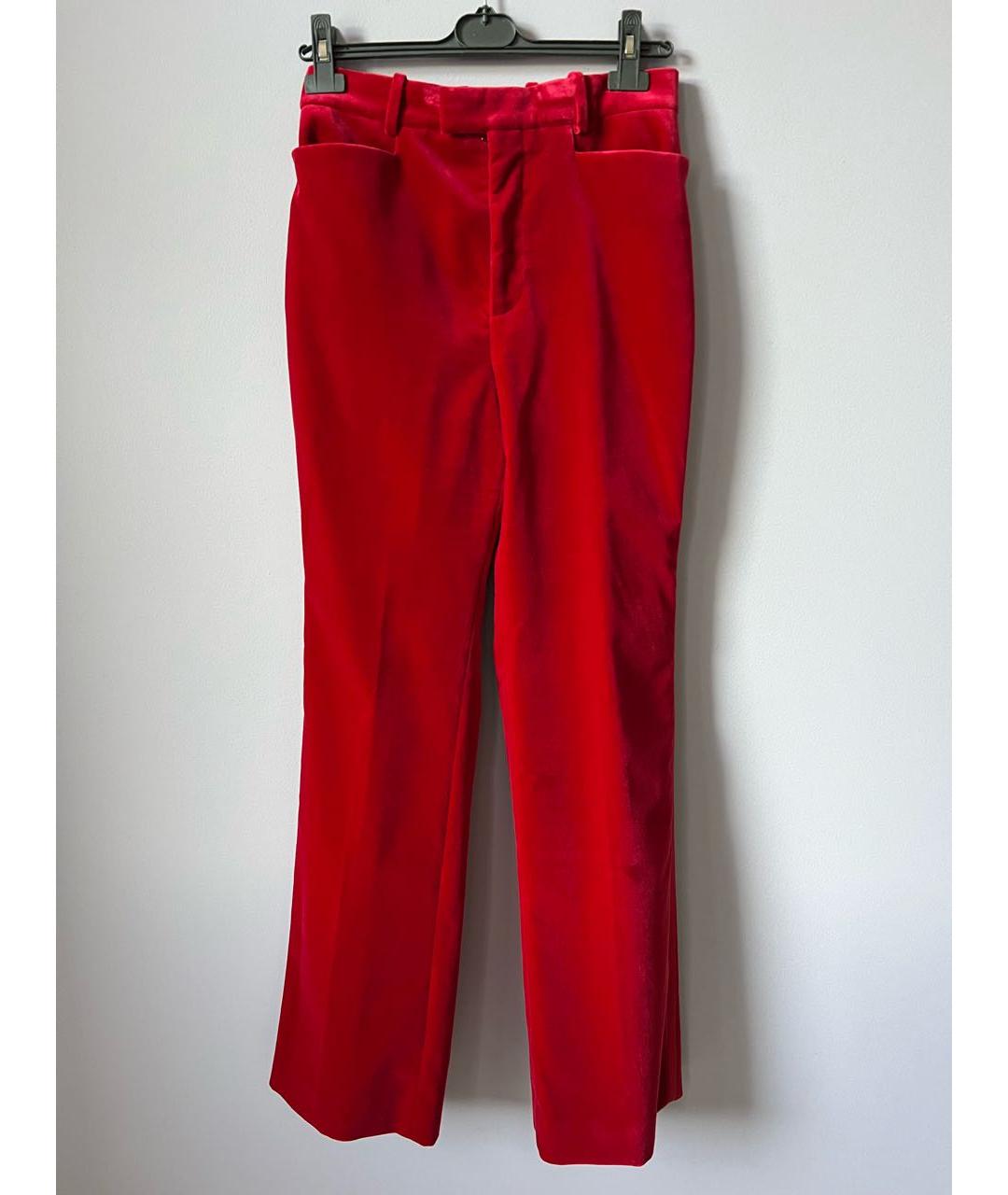 GUCCI Красный бархатный костюм с брюками, фото 2
