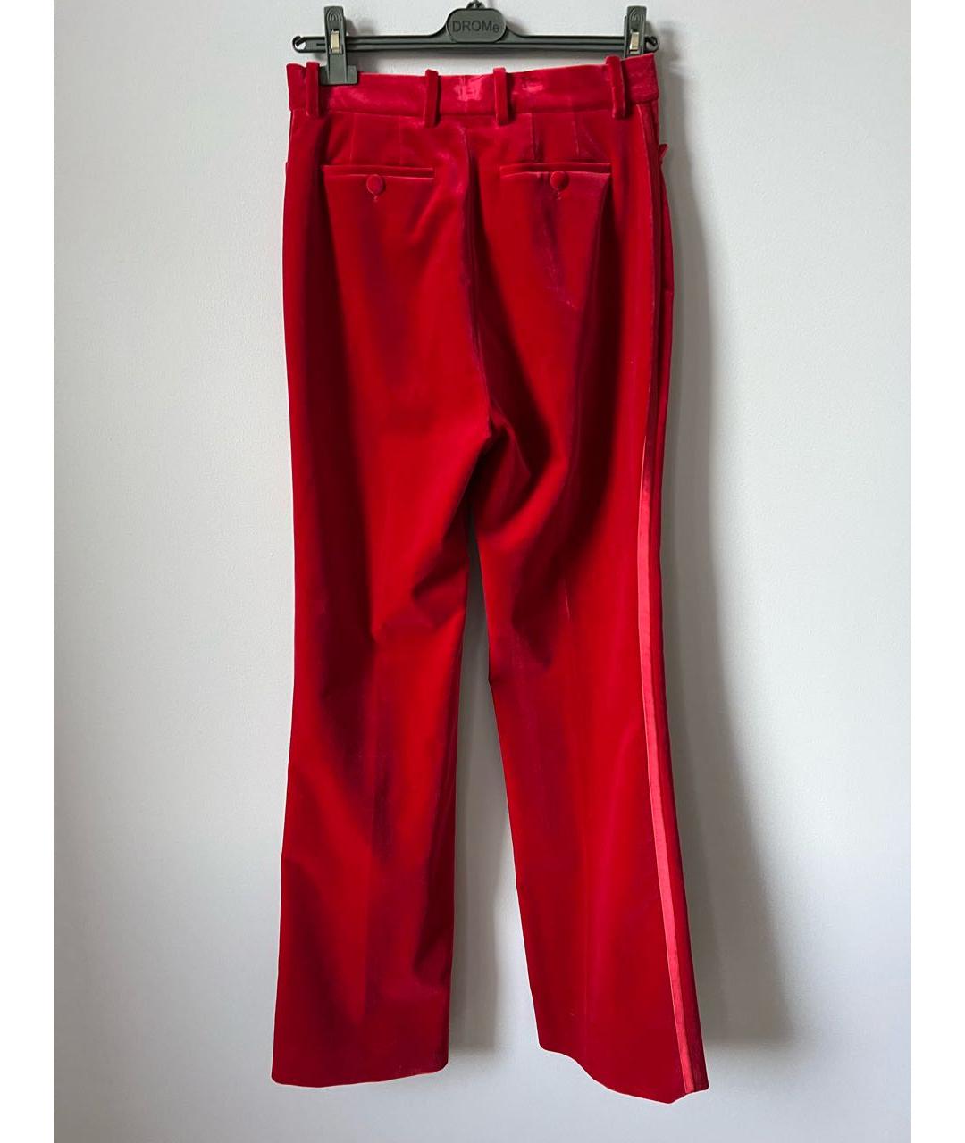 GUCCI Красный бархатный костюм с брюками, фото 5