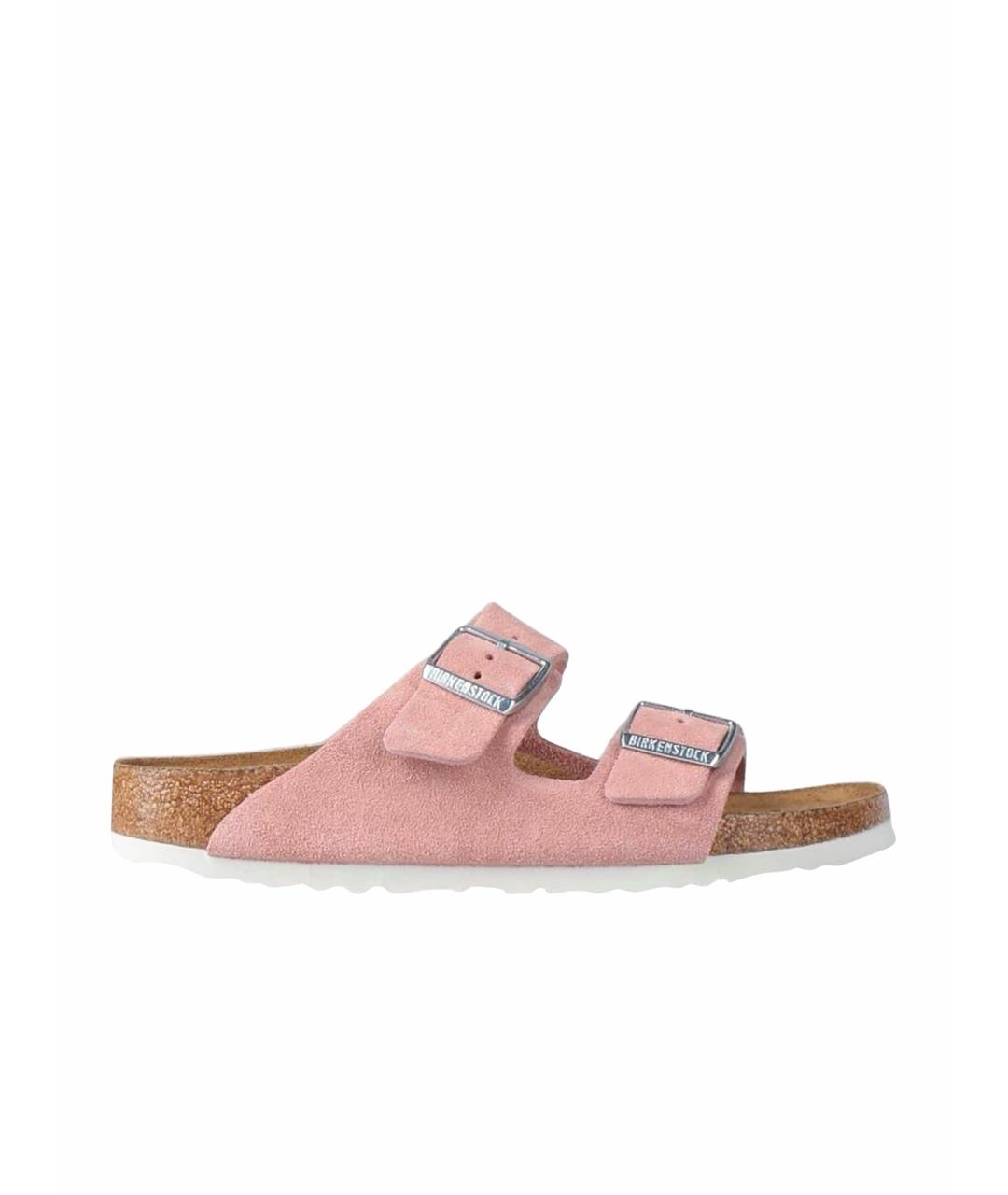 BIRKENSTOCK Розовые замшевые сандалии, фото 1