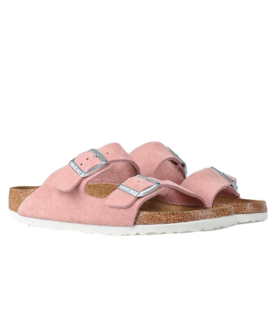 BIRKENSTOCK Розовые замшевые сандалии, фото 2