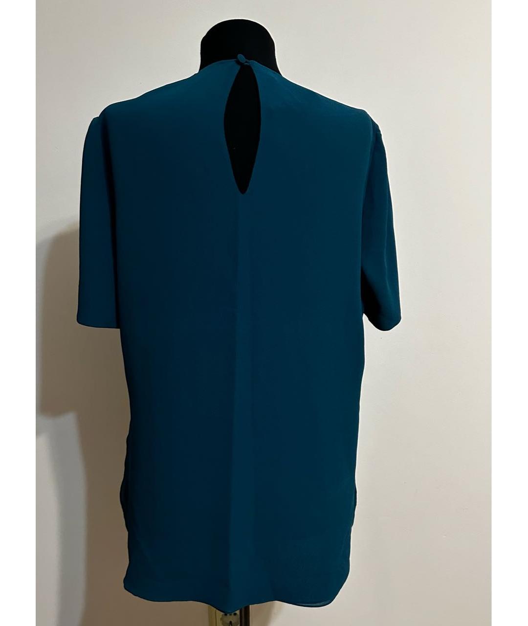 ELIE SAAB Темно-синяя шерстяная блузы, фото 5