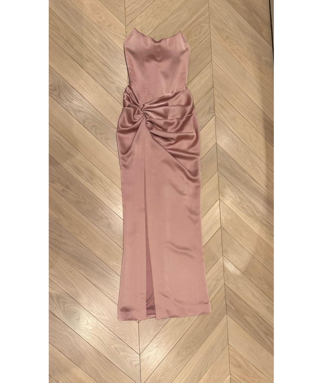 RASARIO Розовое креповое вечернее платье, фото 7