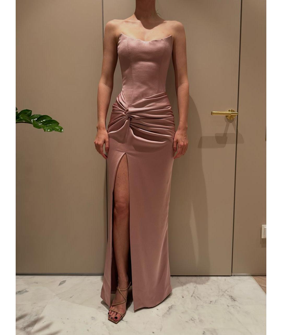 RASARIO Розовое креповое вечернее платье, фото 3