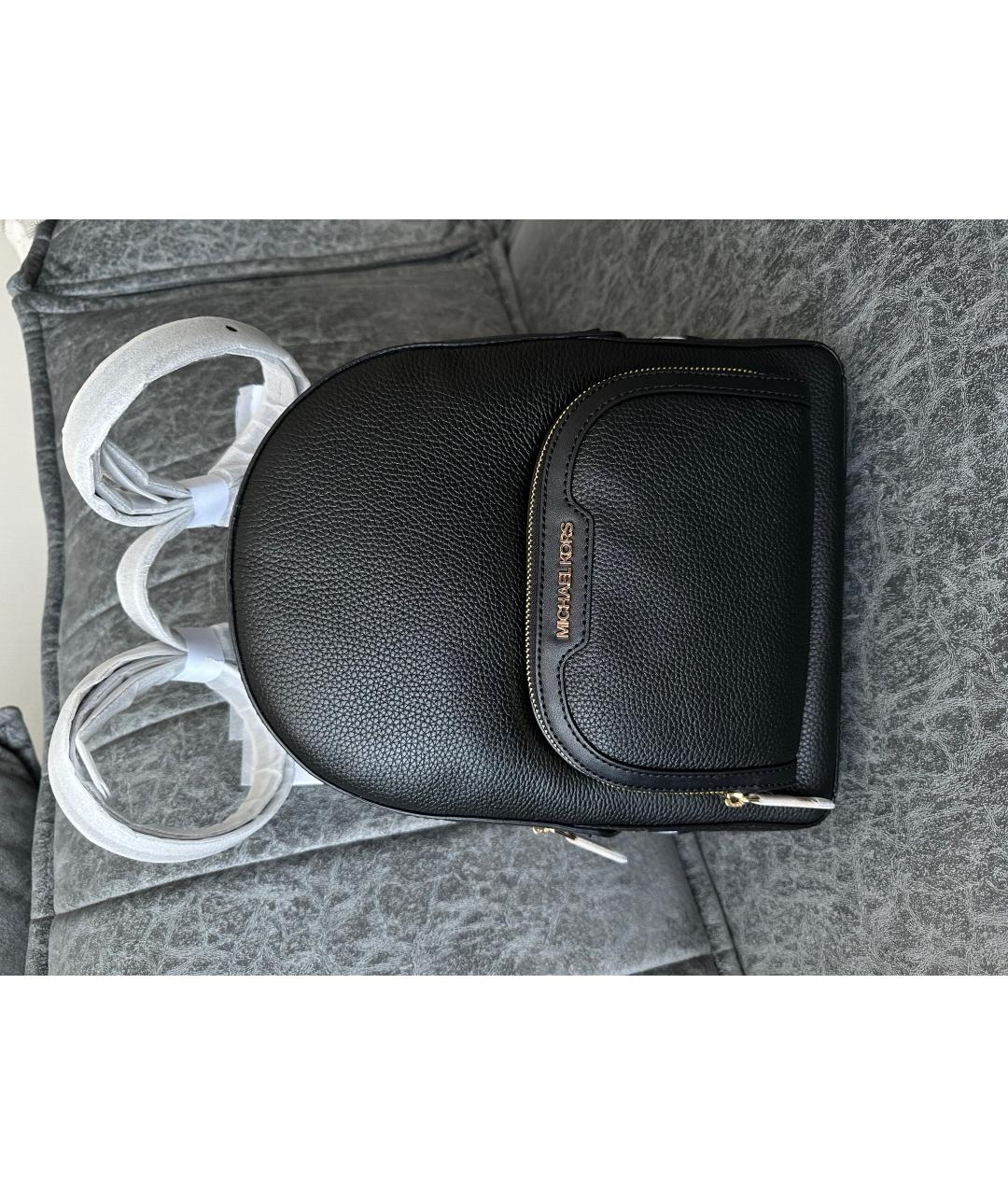 MICHAEL KORS Черный кожаный рюкзак, фото 5
