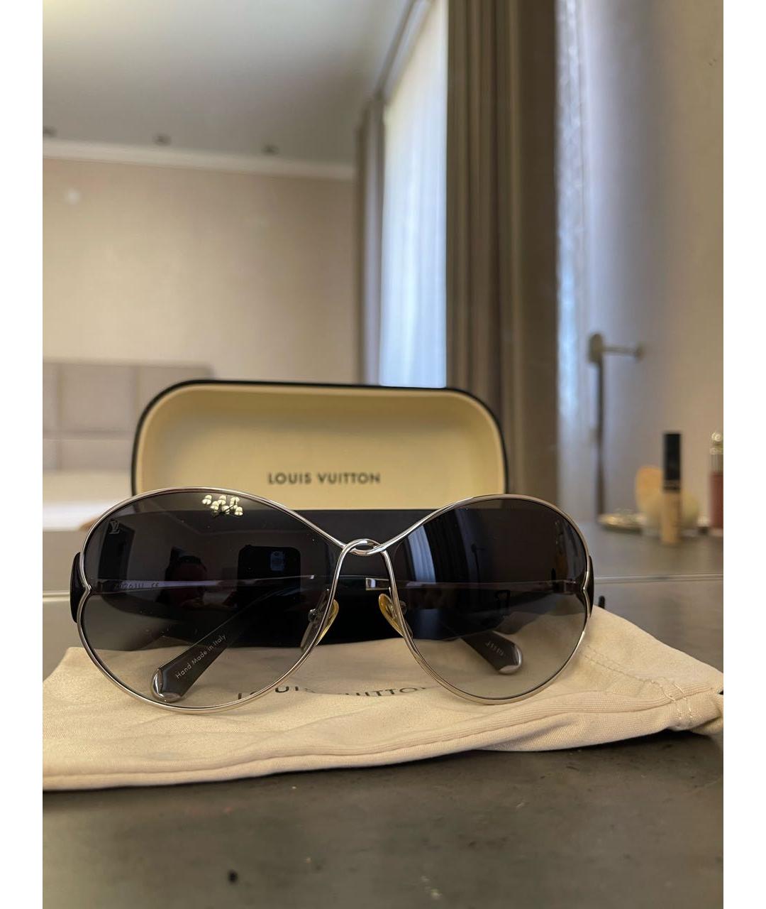 LOUIS VUITTON PRE-OWNED Серебряные металлические солнцезащитные очки, фото 7