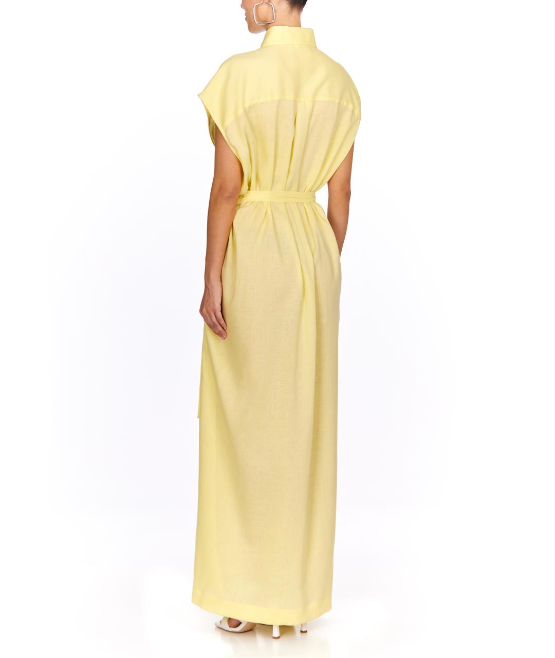 FABIANA FILIPPI Желтое льняное платье, фото 3