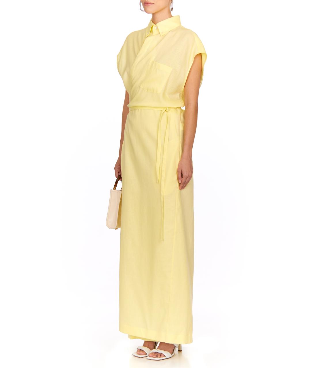 FABIANA FILIPPI Желтое льняное платье, фото 2