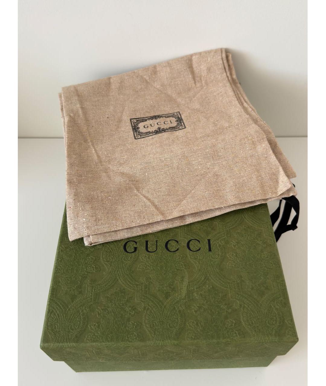 GUCCI Бежевые кеды, фото 7