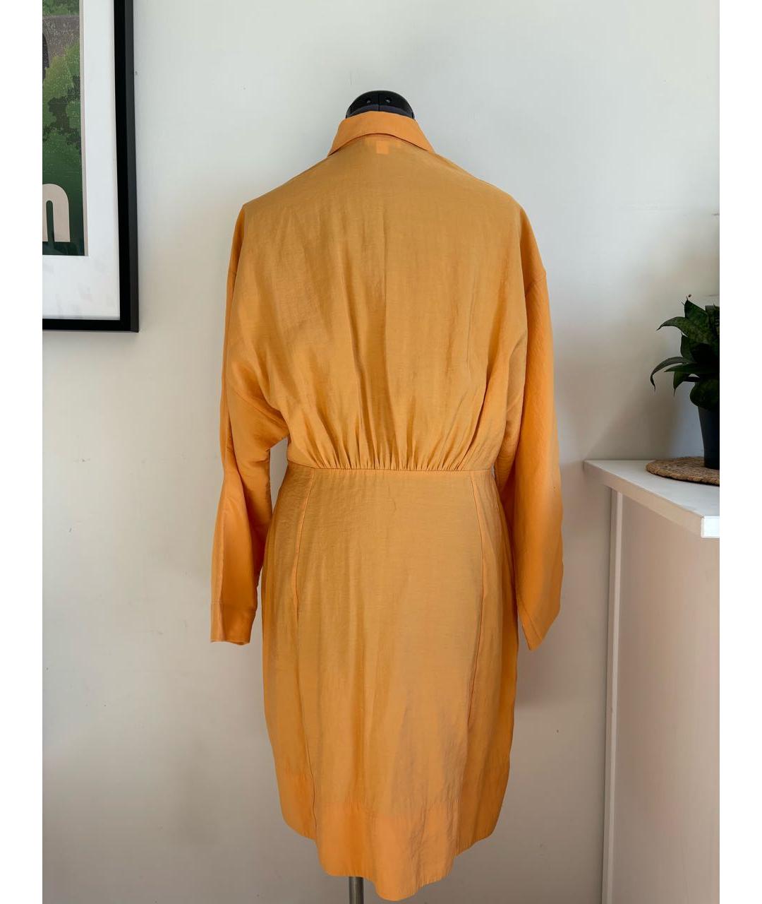 COS Оранжевое вискозное повседневное платье, фото 7