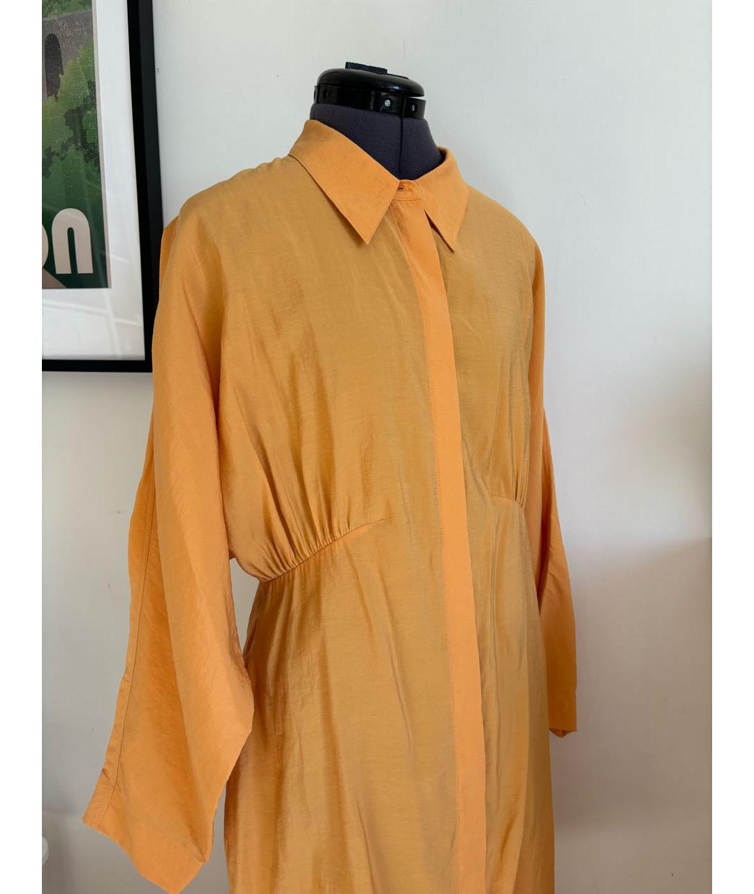 COS Оранжевое вискозное повседневное платье, фото 6