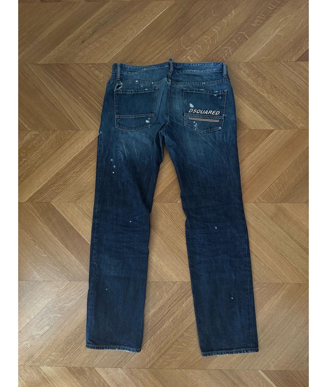 DSQUARED2 Темно-синие прямые джинсы, фото 3