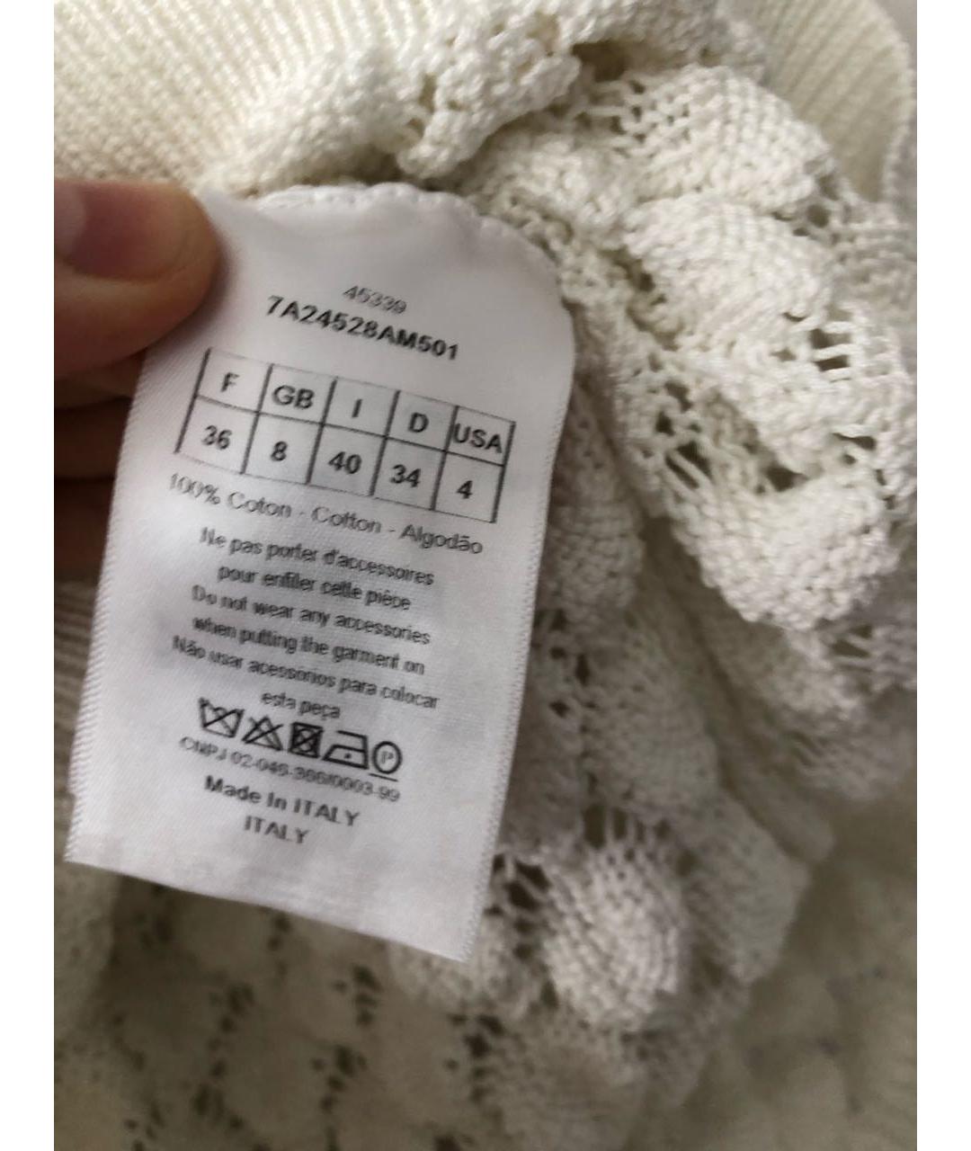 CHRISTIAN DIOR PRE-OWNED Белый хлопковый джемпер / свитер, фото 5