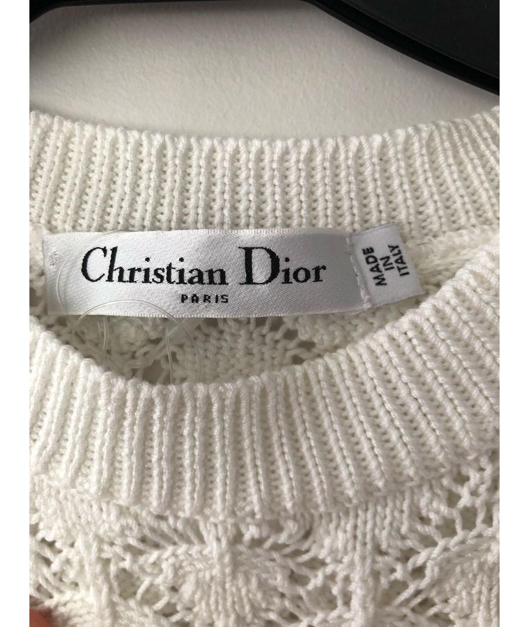 CHRISTIAN DIOR PRE-OWNED Белый хлопковый джемпер / свитер, фото 2