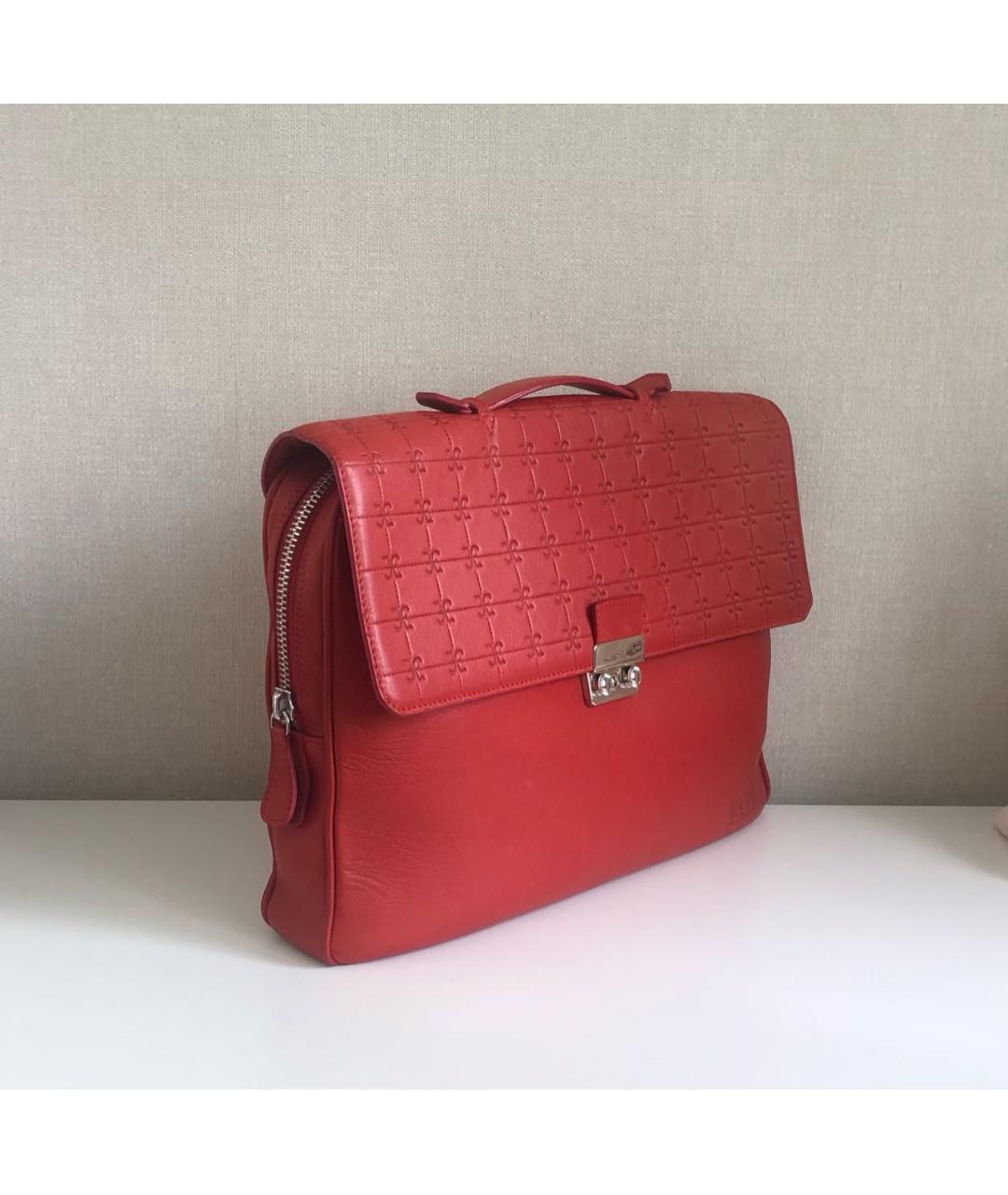 FABI Красный кожаный портфель, фото 2
