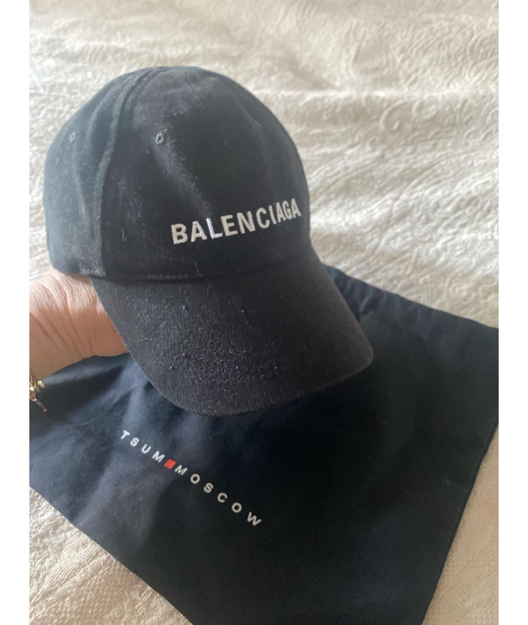 BALENCIAGA Черная хлопковая кепка, фото 5