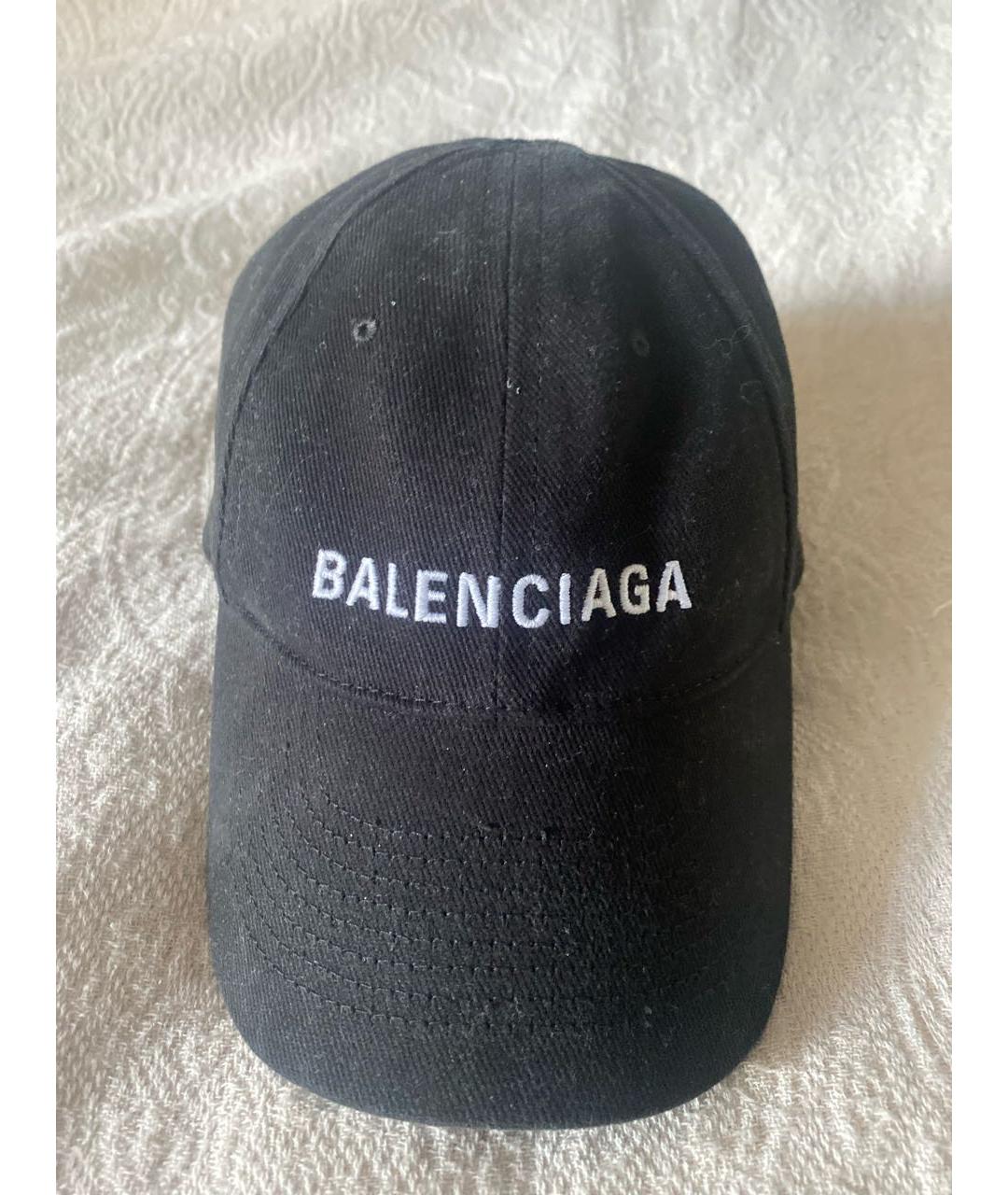 BALENCIAGA Черная хлопковая кепка, фото 2