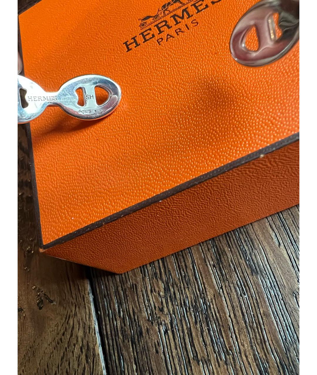 HERMES PRE-OWNED Серебрянный серебряный браслет, фото 4