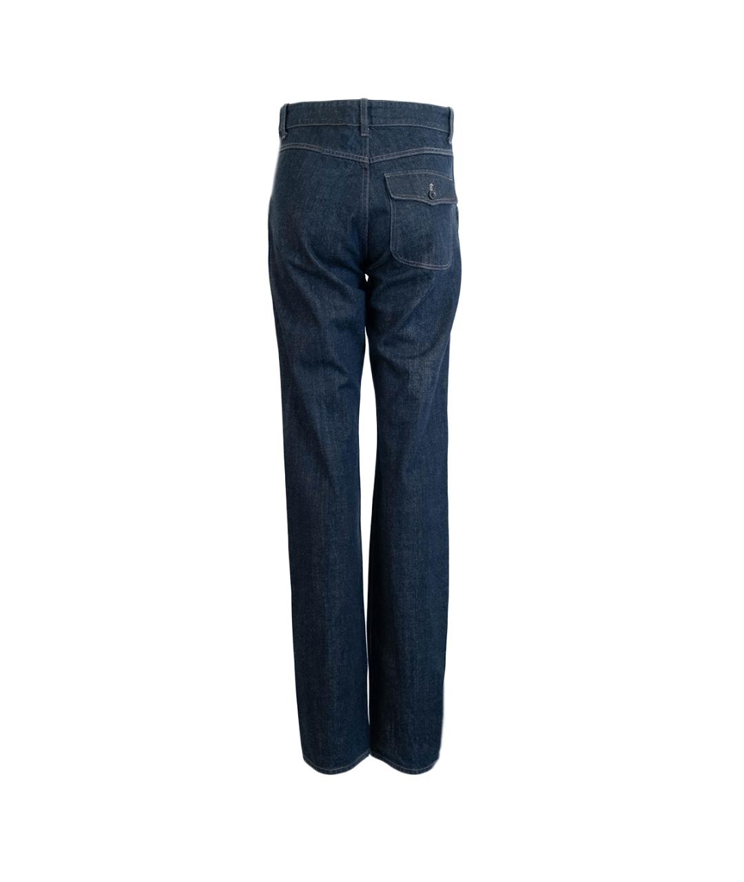 LEMAIRE Темно-синие хлопковые прямые джинсы, фото 2