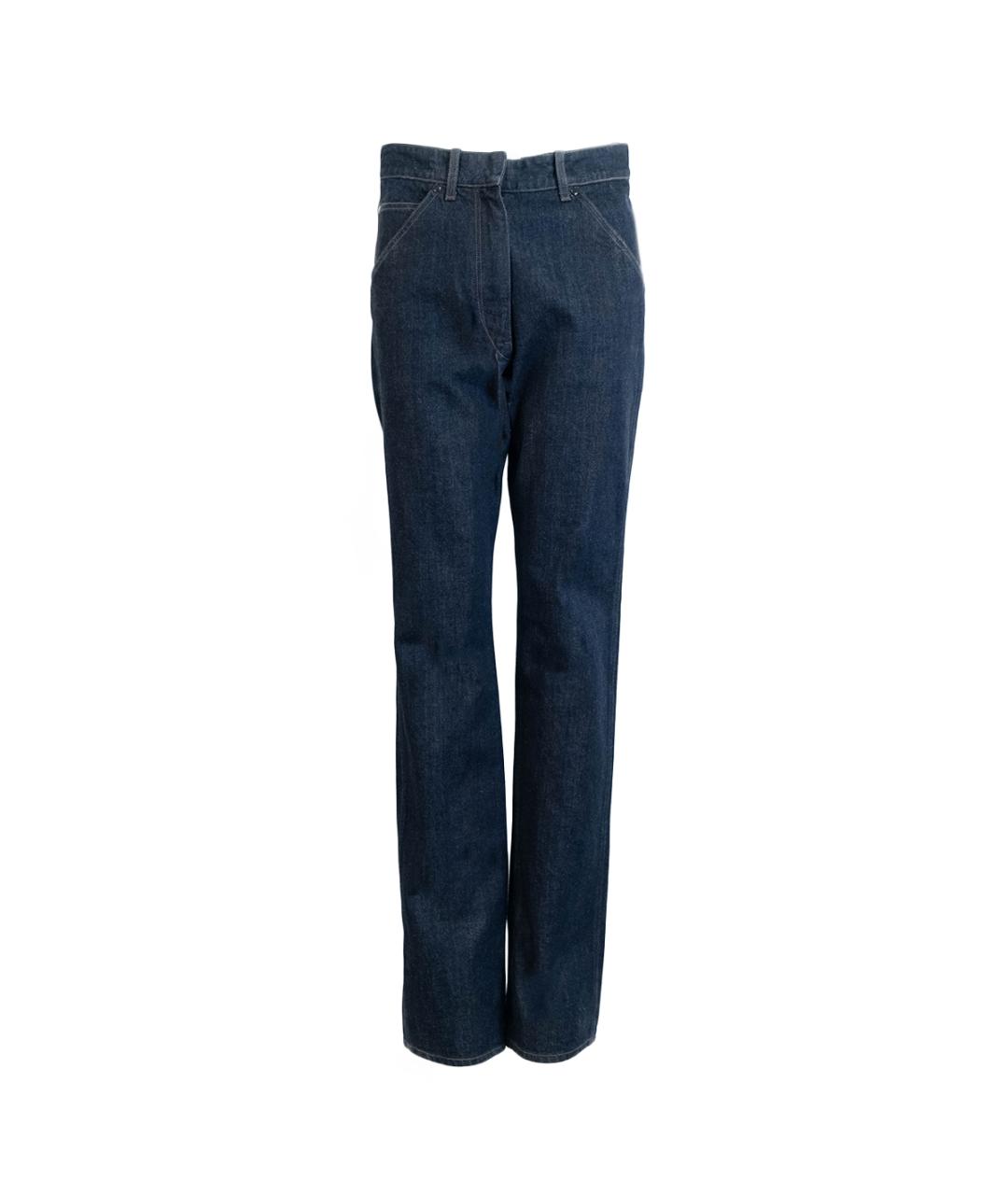 LEMAIRE Темно-синие хлопковые прямые джинсы, фото 6