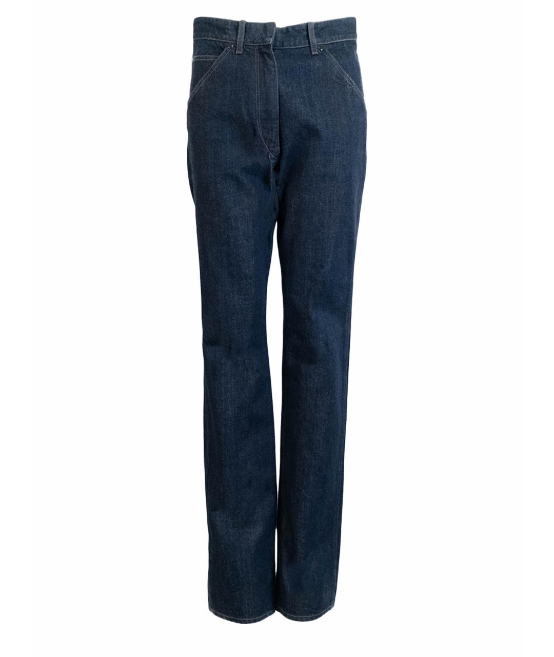LEMAIRE Темно-синие хлопковые прямые джинсы, фото 1