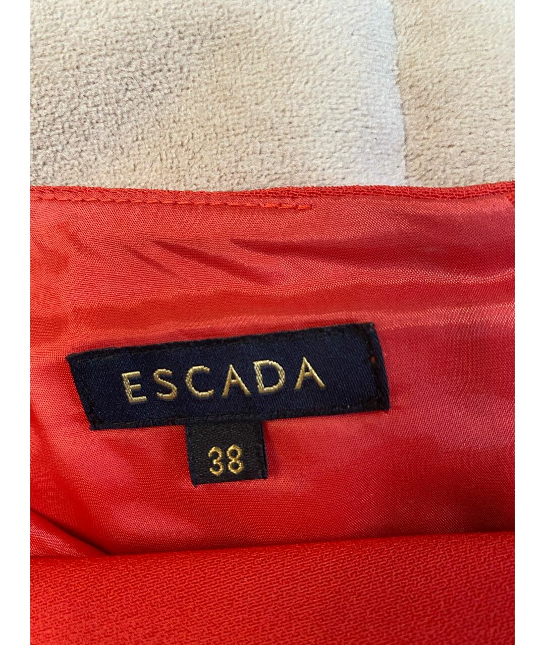 ESCADA Красное ацетатное повседневное платье, фото 3
