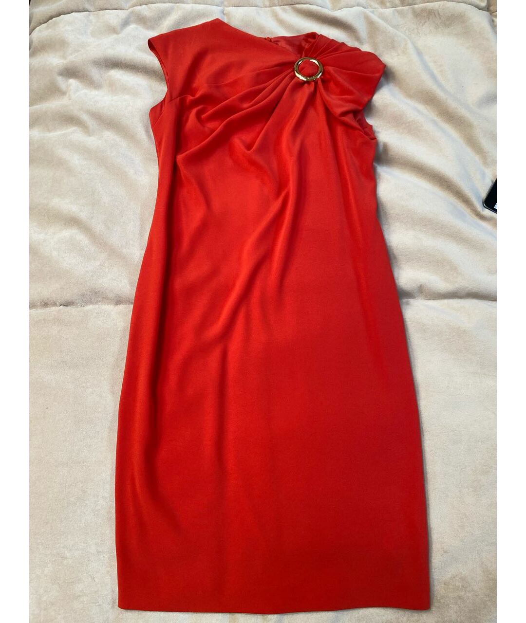 ESCADA Красное ацетатное повседневное платье, фото 5