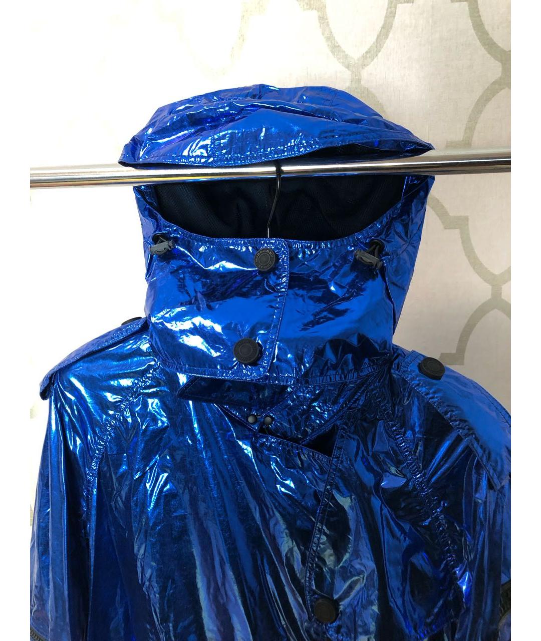 BURBERRY Синяя полиэстеровая куртка, фото 8