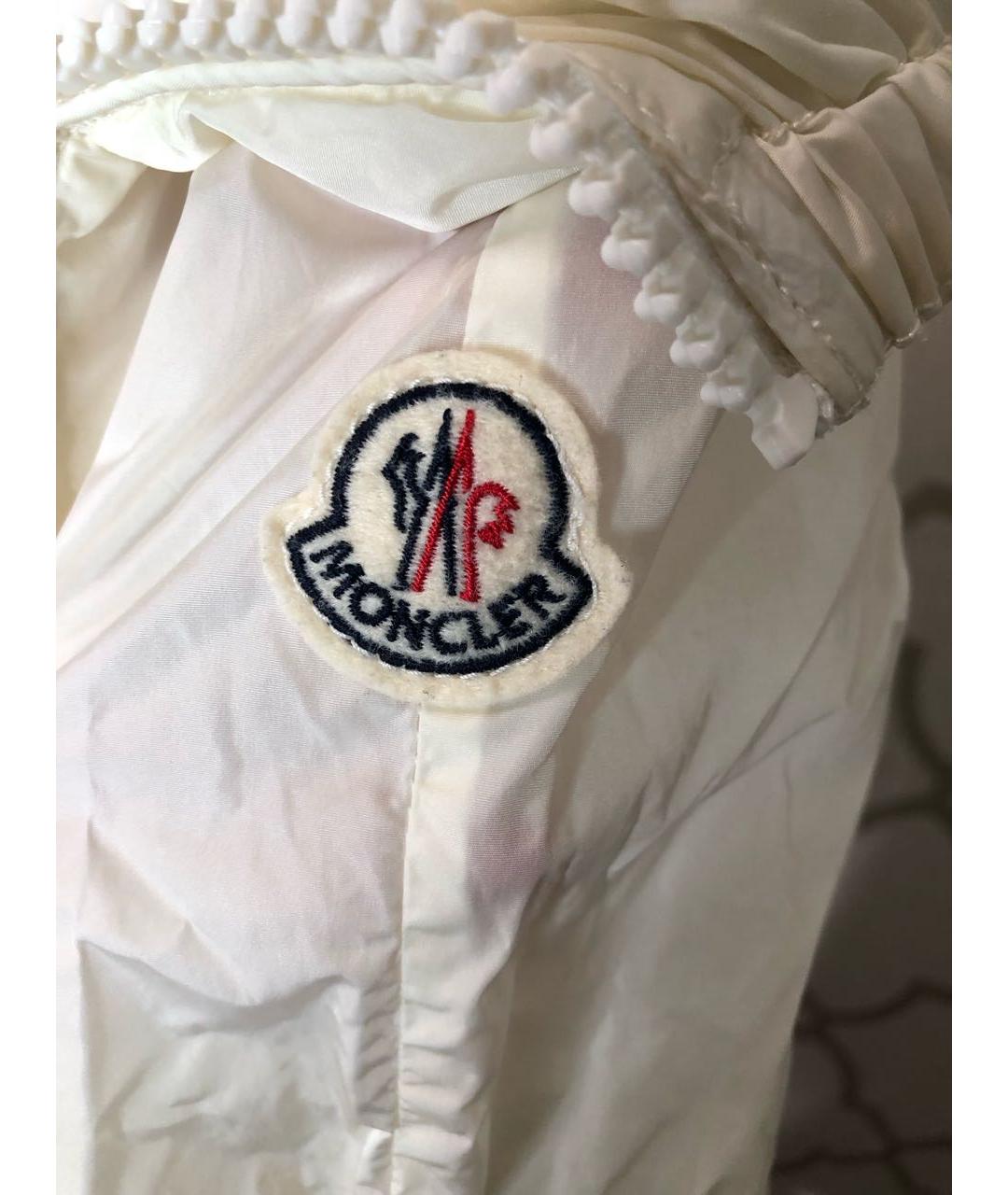 MONCLER Белая полиэстеровая куртка, фото 5