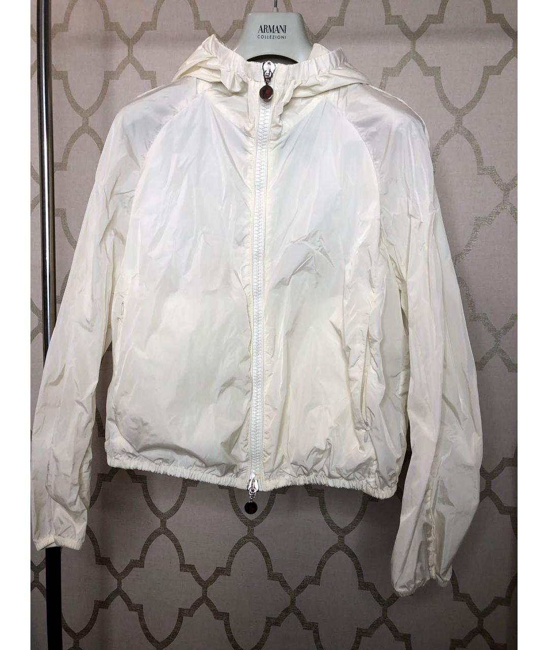 MONCLER Белая полиэстеровая куртка, фото 9