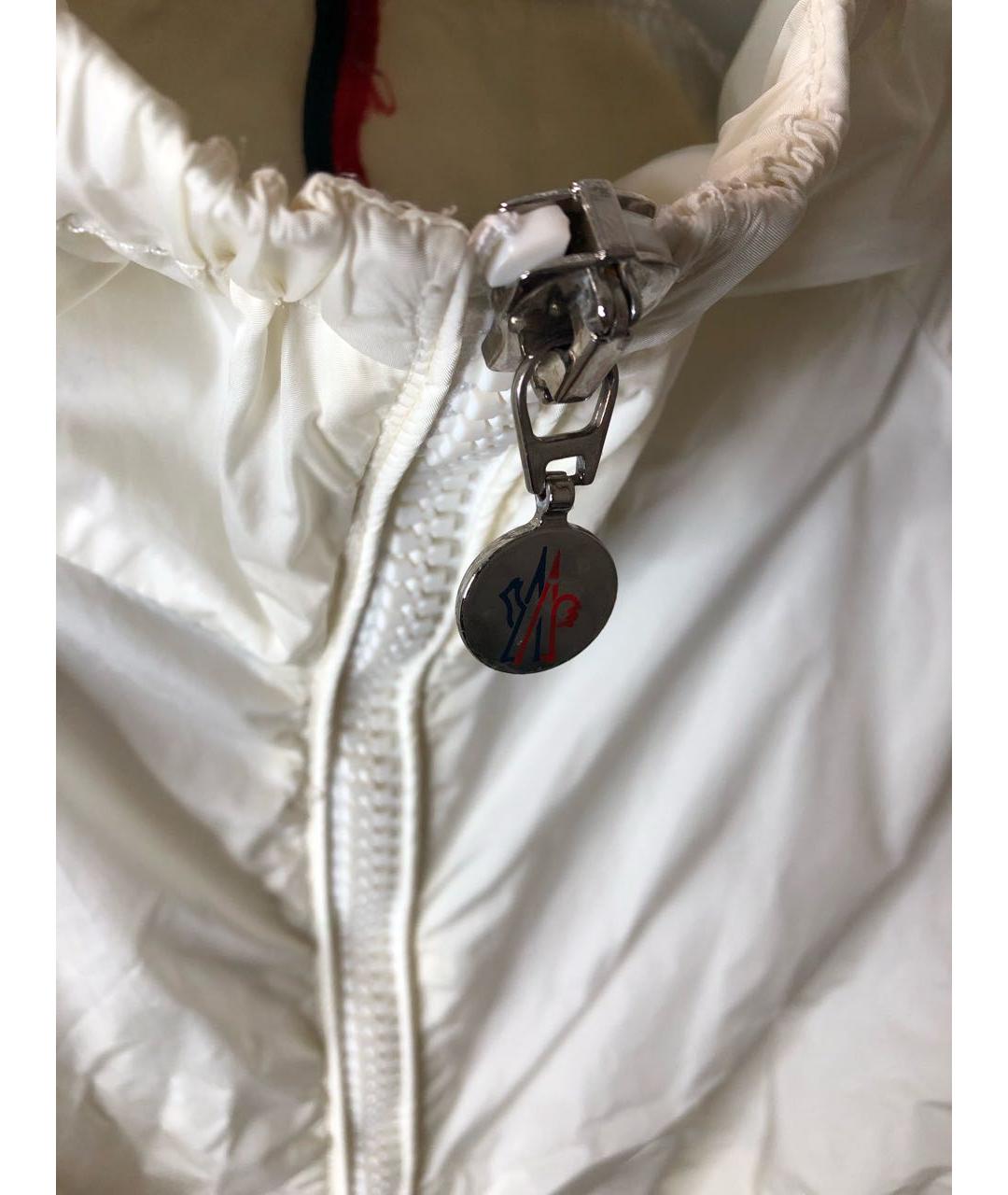 MONCLER Белая полиэстеровая куртка, фото 4