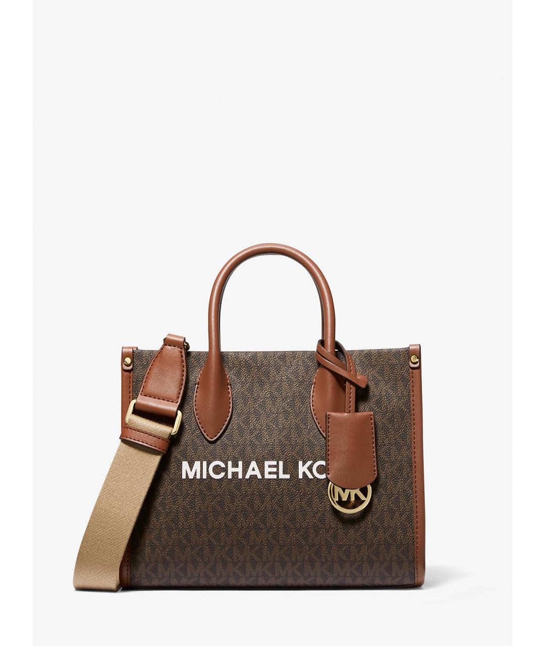MICHAEL KORS Коричневая сумка через плечо из искусственной кожи, фото 5