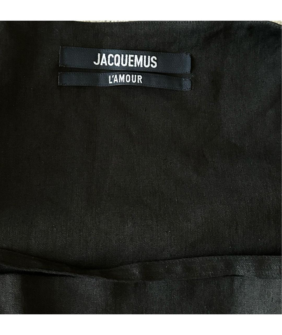JACQUEMUS Черная льняная блузы, фото 3