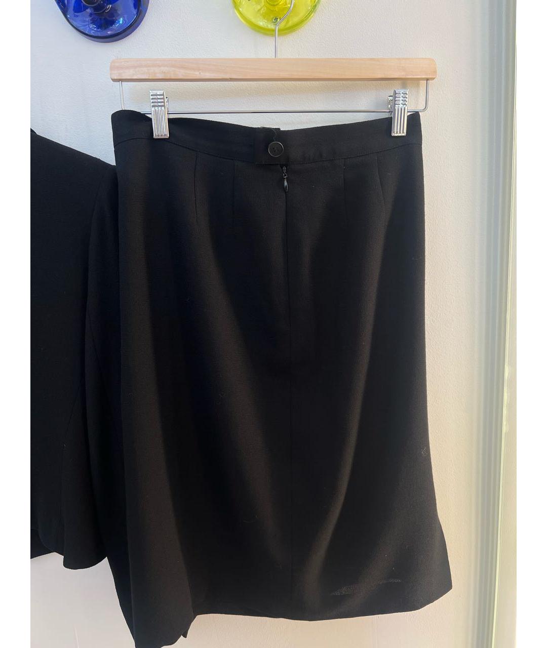 SAINT LAURENT Черный льняной костюм с юбками, фото 4