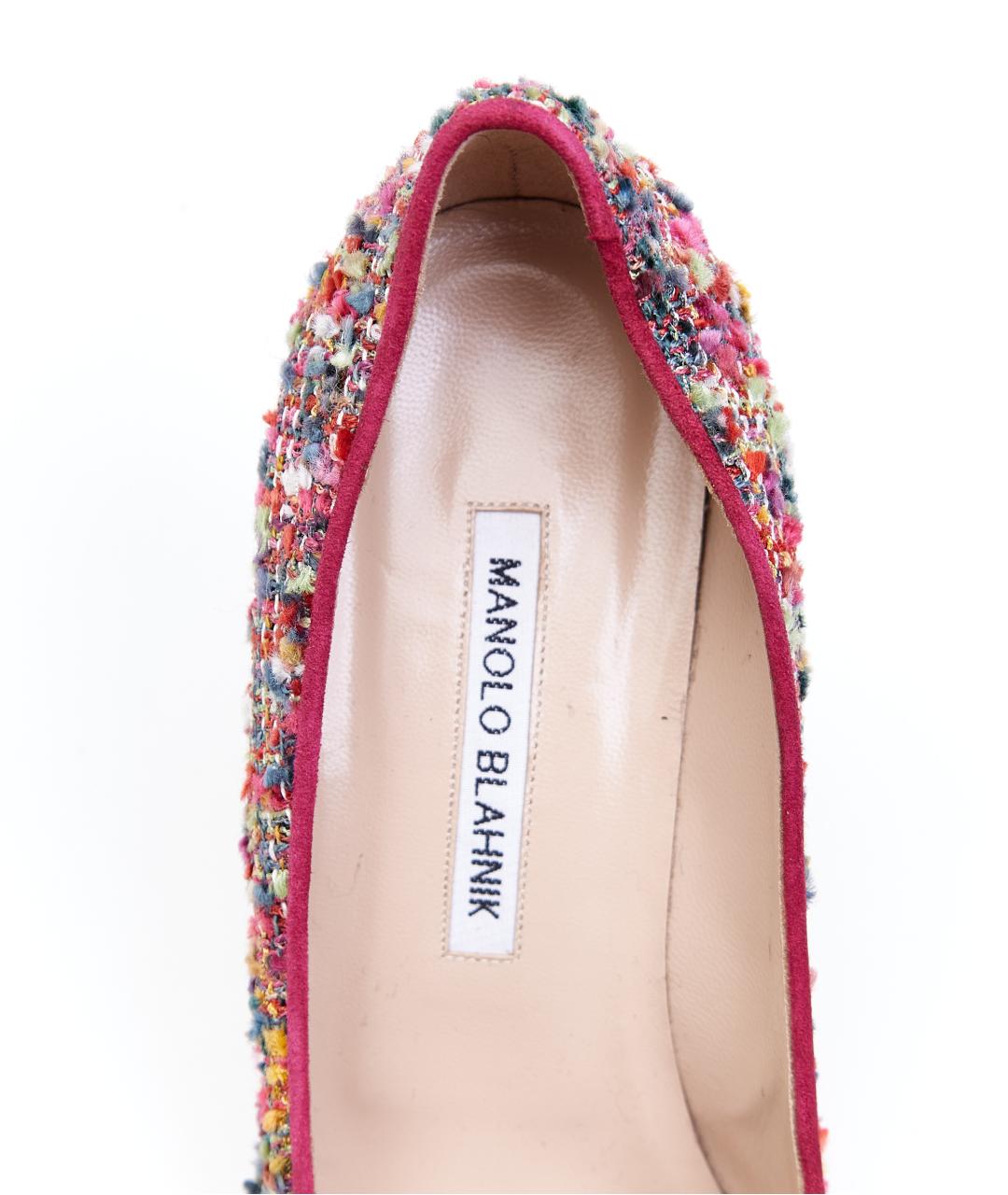 MANOLO BLAHNIK Мульти текстильные туфли, фото 5